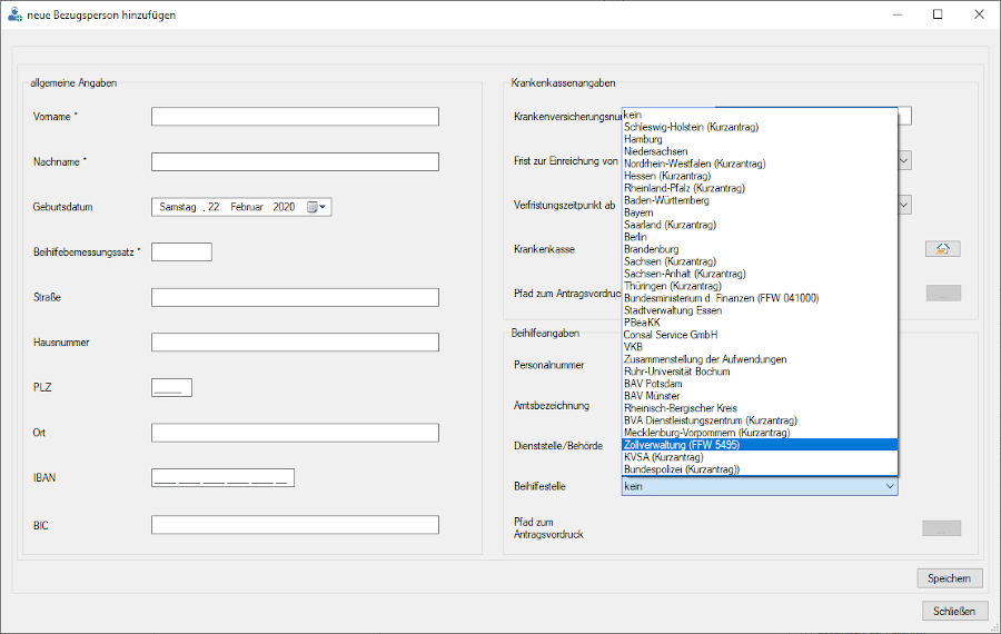 neuen Patient hinzufügen
