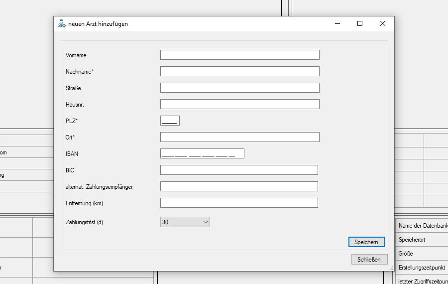 neuen Arzt hinzufügen